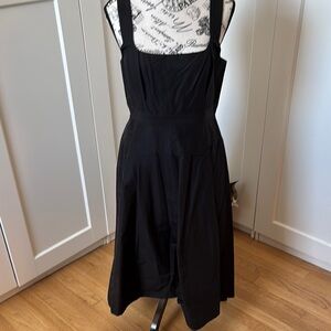 J. Crew Black Midi Dress